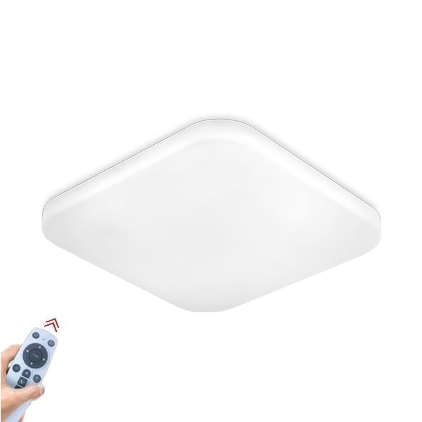 Plafoniera LED Jade BR-BH16-03490, cu telecomanda, 40W, 3020lm, lumina calda+neutra+rece, IP20, alba, Braytron Plus