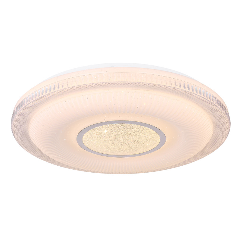 Plafoniera LED Magnifique 48007FSH-30, cu telecomandă, 30W, 2300lm, lumina calda+neutra+rece, IP20, alba+crom, Globo Lighting - 1 | YEO