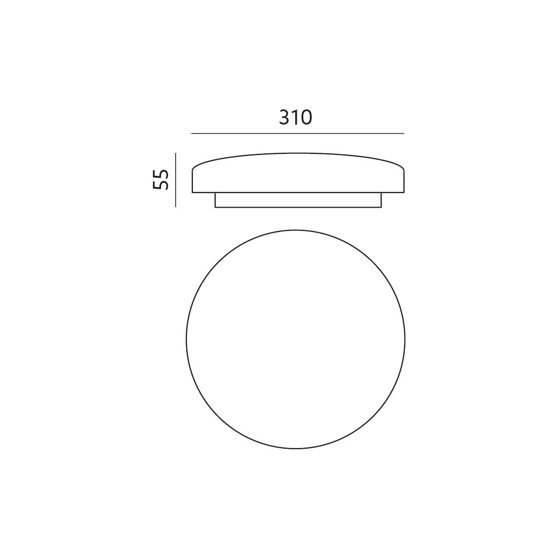 Plafoniera LED Moon, 18W, 1260lm, lumina calda+neutra+rece, IP20, alba, Kobi