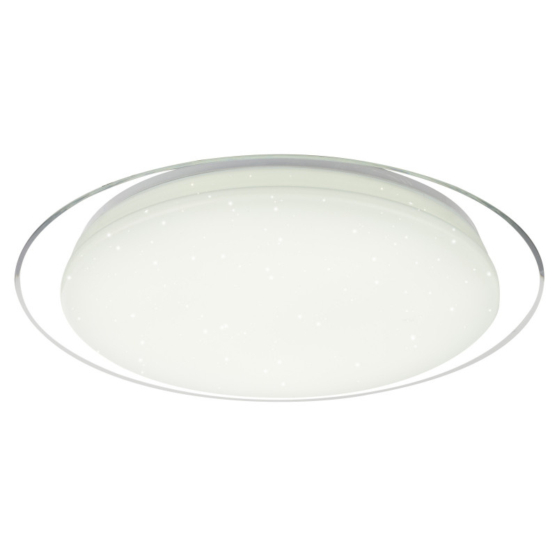 Plafoniera LED Optima 41310-30, cu telecomanda, 30W, 2200lm, lumina calda+neutra+rece, IP20, alba+crom, Globo Lighting - 1 | YEO