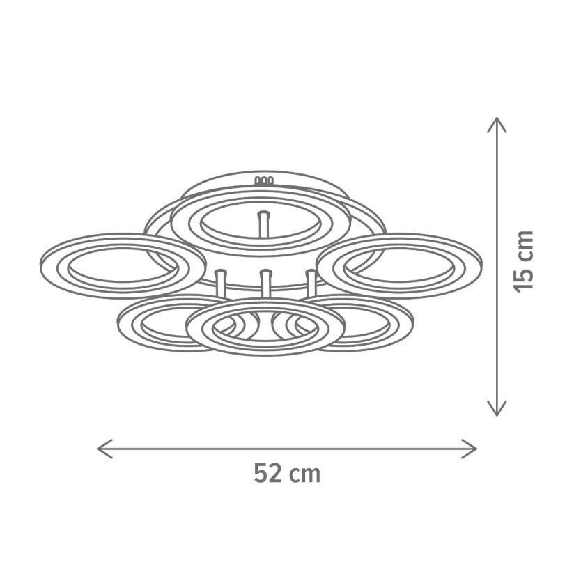 Plafoniera LED Smart Primus, 73W, lumina calda/neutra/rece, neagra, Klausen - imagine 2