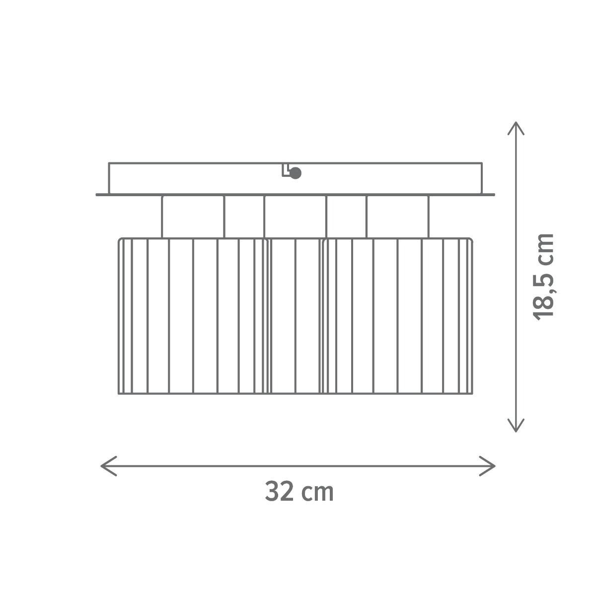 Plafoniera Mild PL3, 3xE27, neagra, Klausen