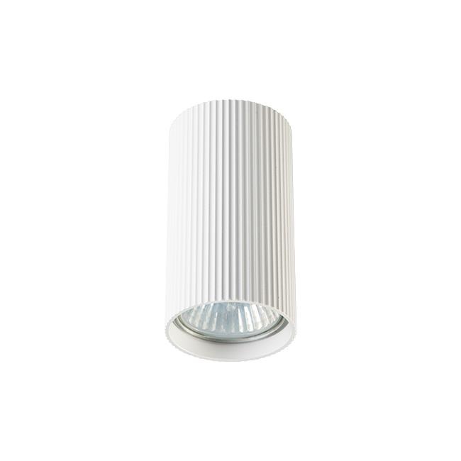 Plafoniera rotunda Lucerno, GU10, alba, textura striata, Masterled