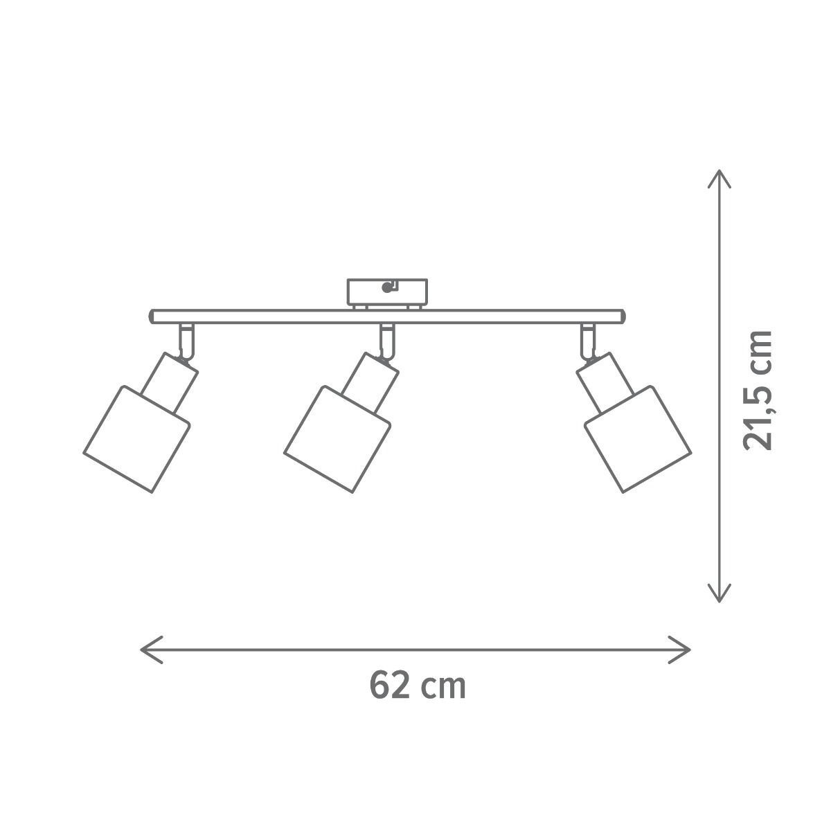 Plafoniera Serene PL3, 3xE14, lemn, neagra, Klausen