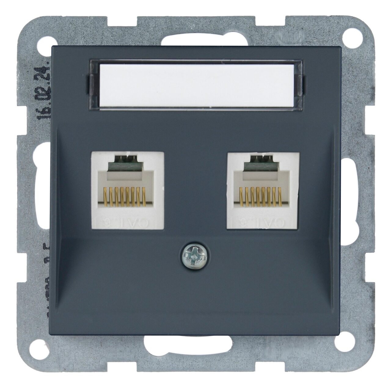 Priza dubla internet cat 6, IP20, Night, Panasonic Karre Plus 55 Soft Touch