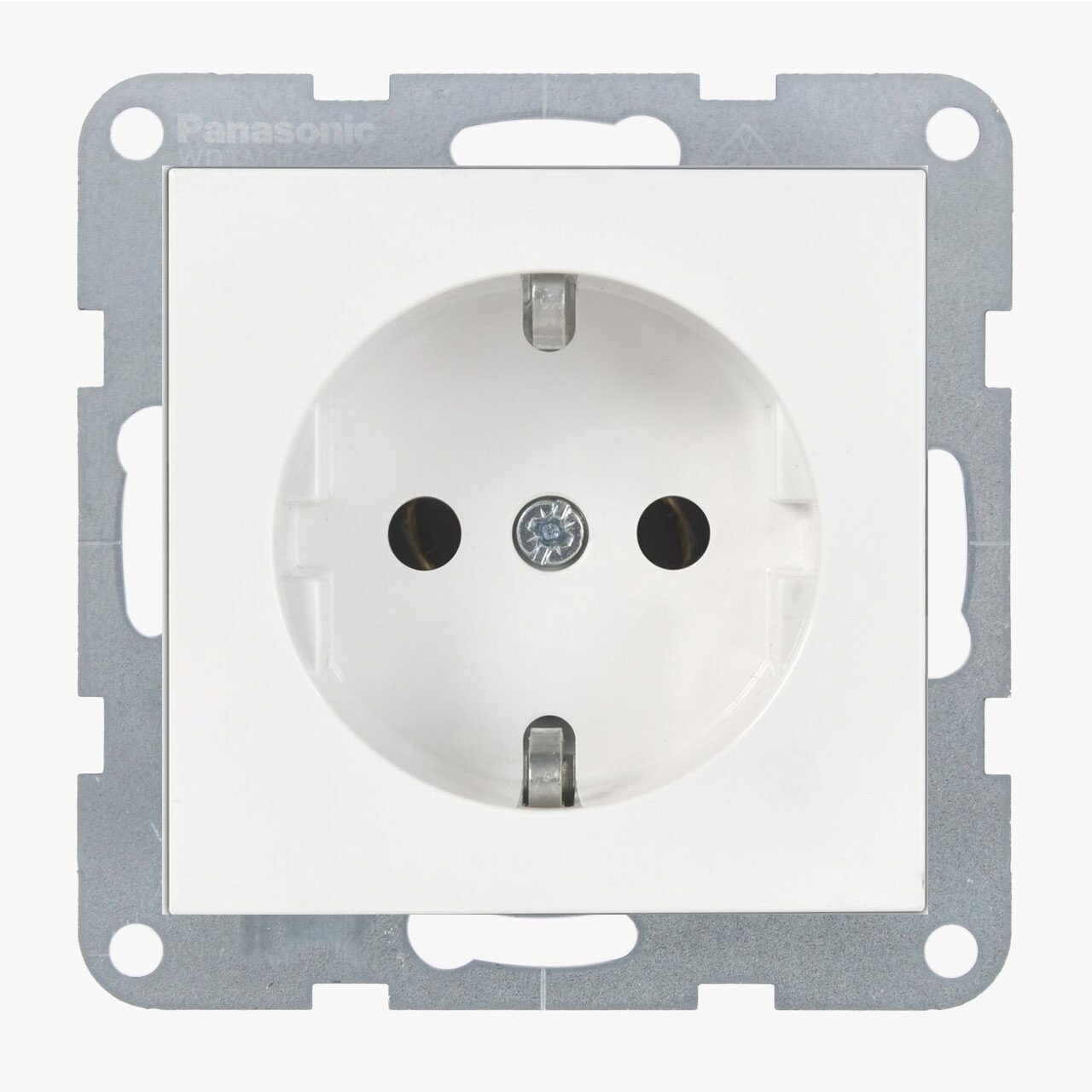 Priza simpla cu impamantare 16A, IP20, Alb, Panasonic Karre Plus 55