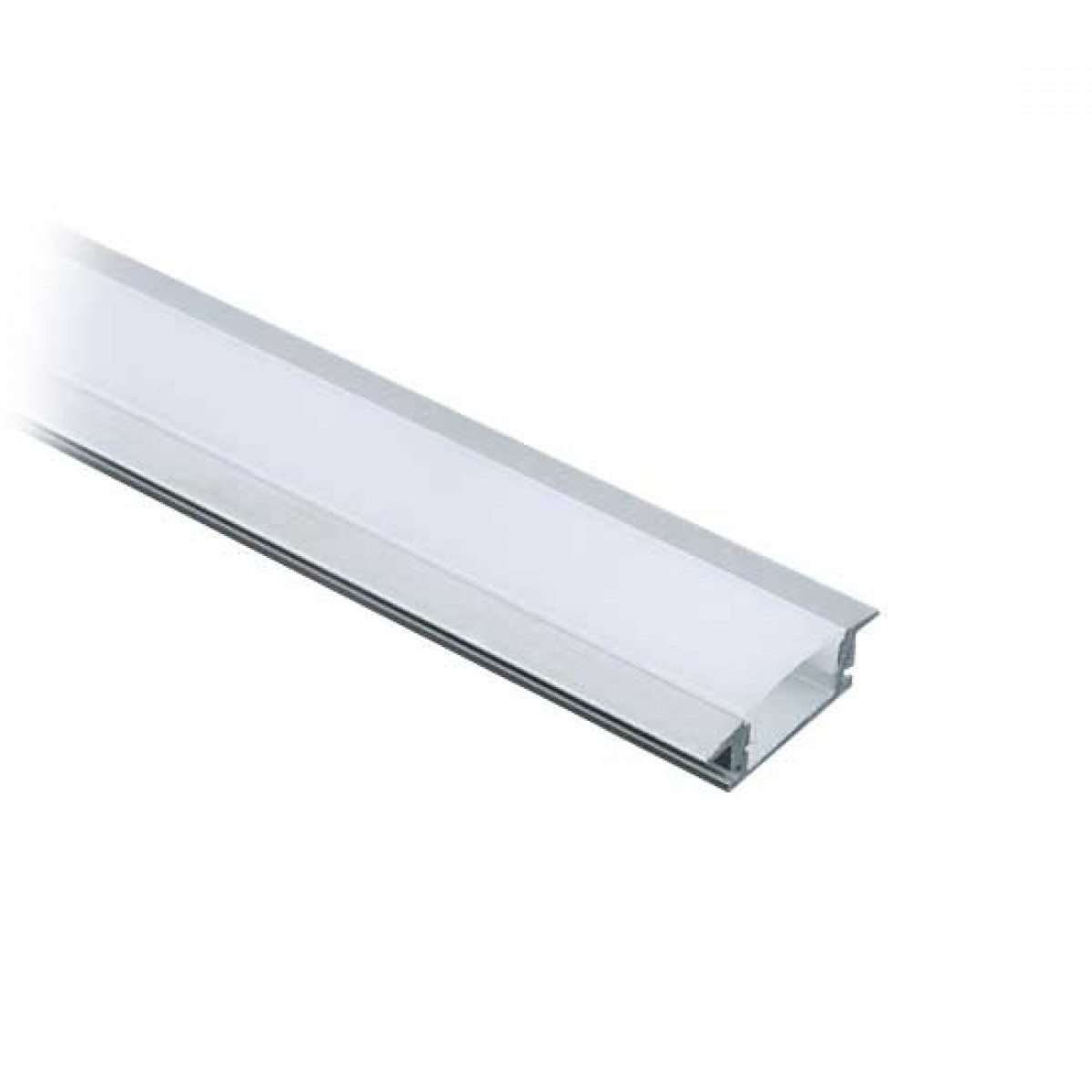 Profil Banda LED, Incastrat (ST), Aluminiu + Alb Mat, 2m