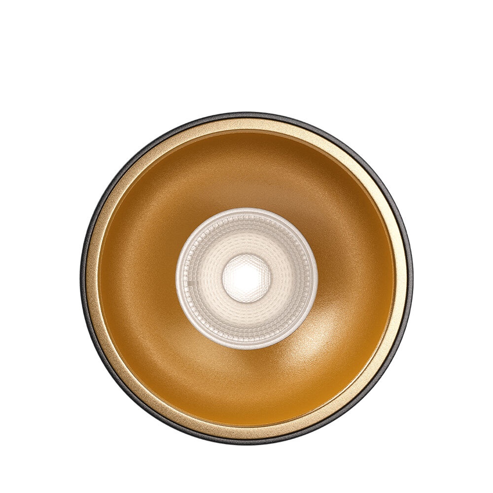 Spot aplicat GU10 Beta, aluminiu, negru-auriu, IP20, Braytron - imagine 3