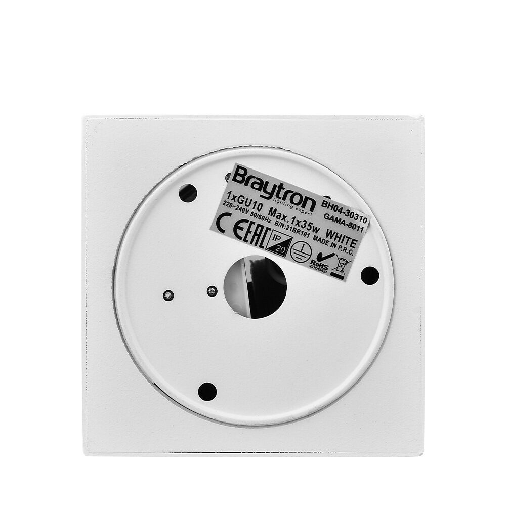 Spot aplicat GU10 Gama, aluminiu, alb, IP20, Braytron - imagine 4