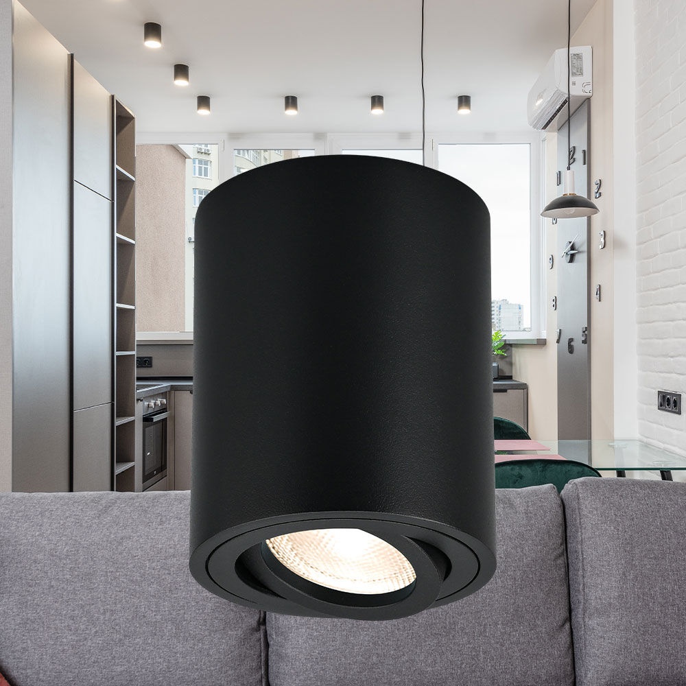 Spot aplicat GU10 Gama, aluminiu, negru, IP20, Braytron - imagine 2