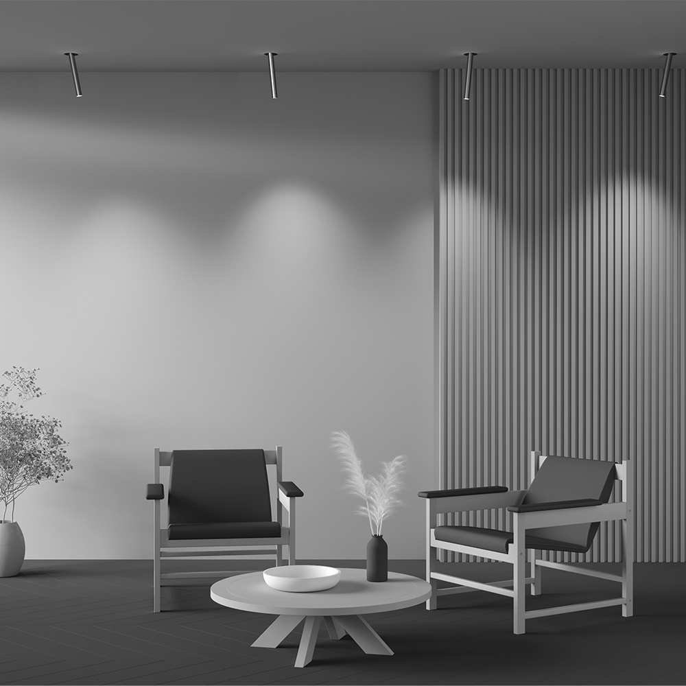 Spot incastrat Focus T 316mm, 7W, lumina calda (3000K), negru/alama, Maytoni - imagine 7