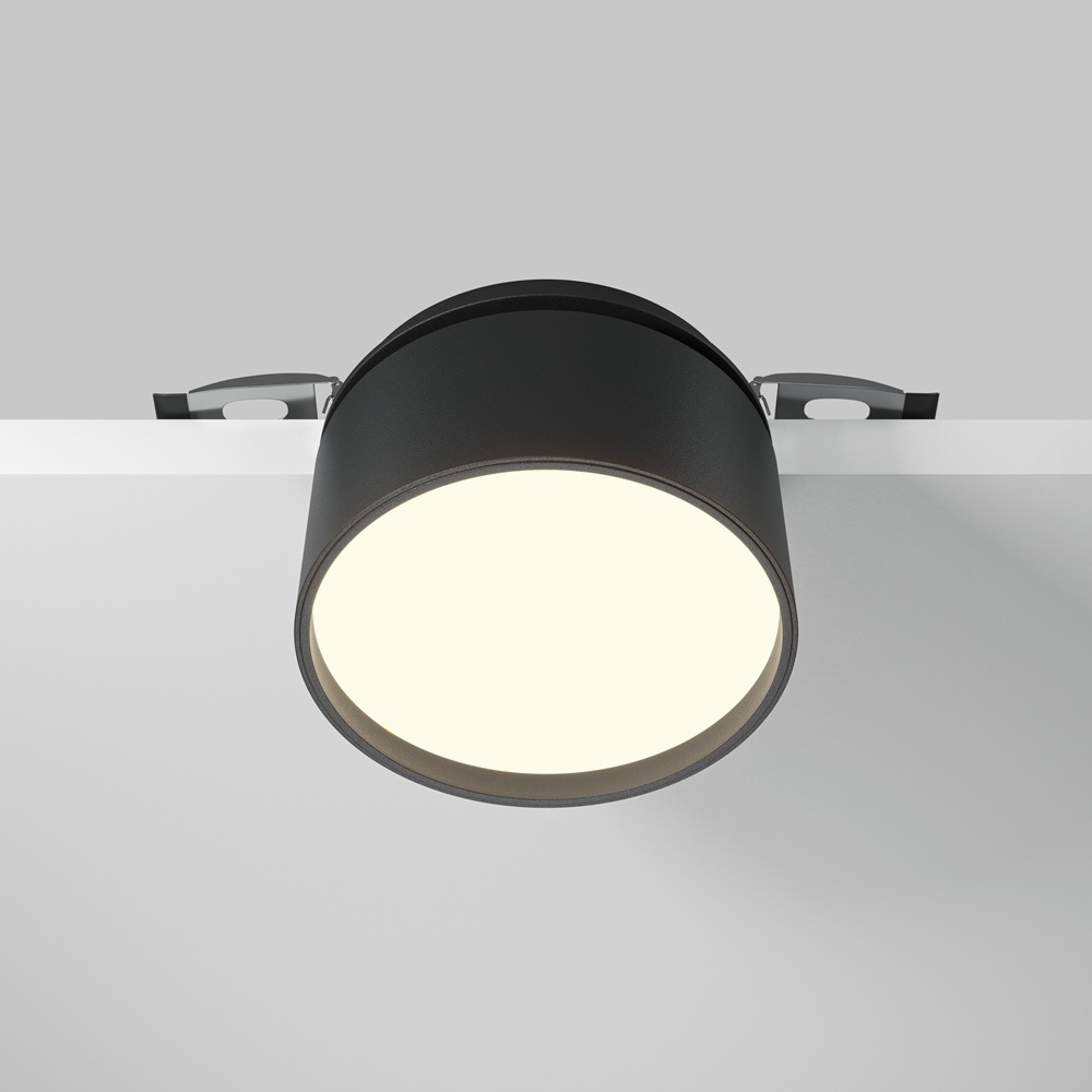 Spot incastrat Onda, 12W, lumina calda/neutra, dimabil, negru, Maytoni - imagine 2