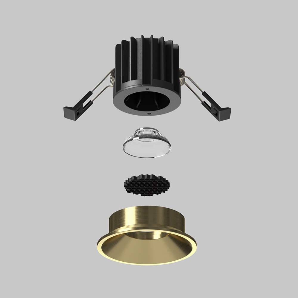 Spot incastrat Round, 7W, lumina calda (3000K), alama, Maytoni - imagine 4