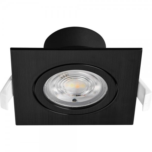 Spot LED BD02-10781, patrat, incastrat, 7W, 630lm, lumina calda+neutra+rece, IP20, negru, Braytron - 1 | YEO