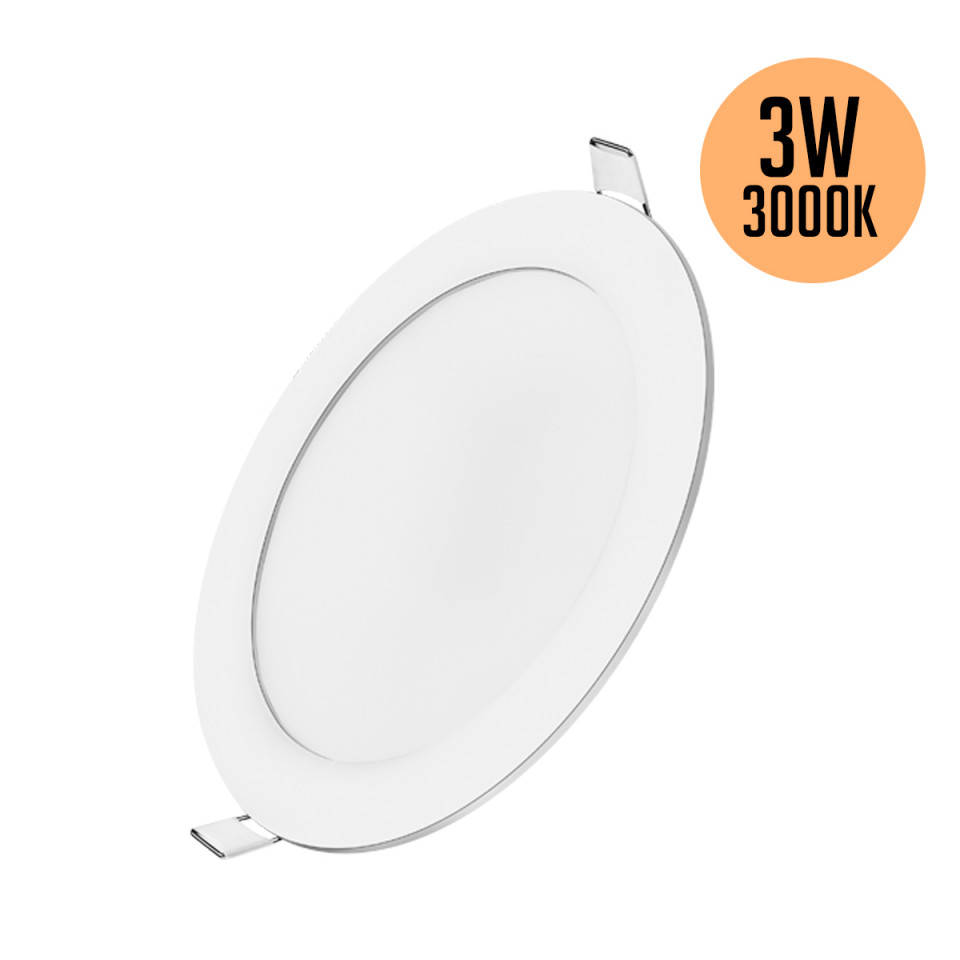 Spot LED BP01-30300, rotund, incastrat, 3W, 160lm, lumina calda, IP20, alb, Braytron