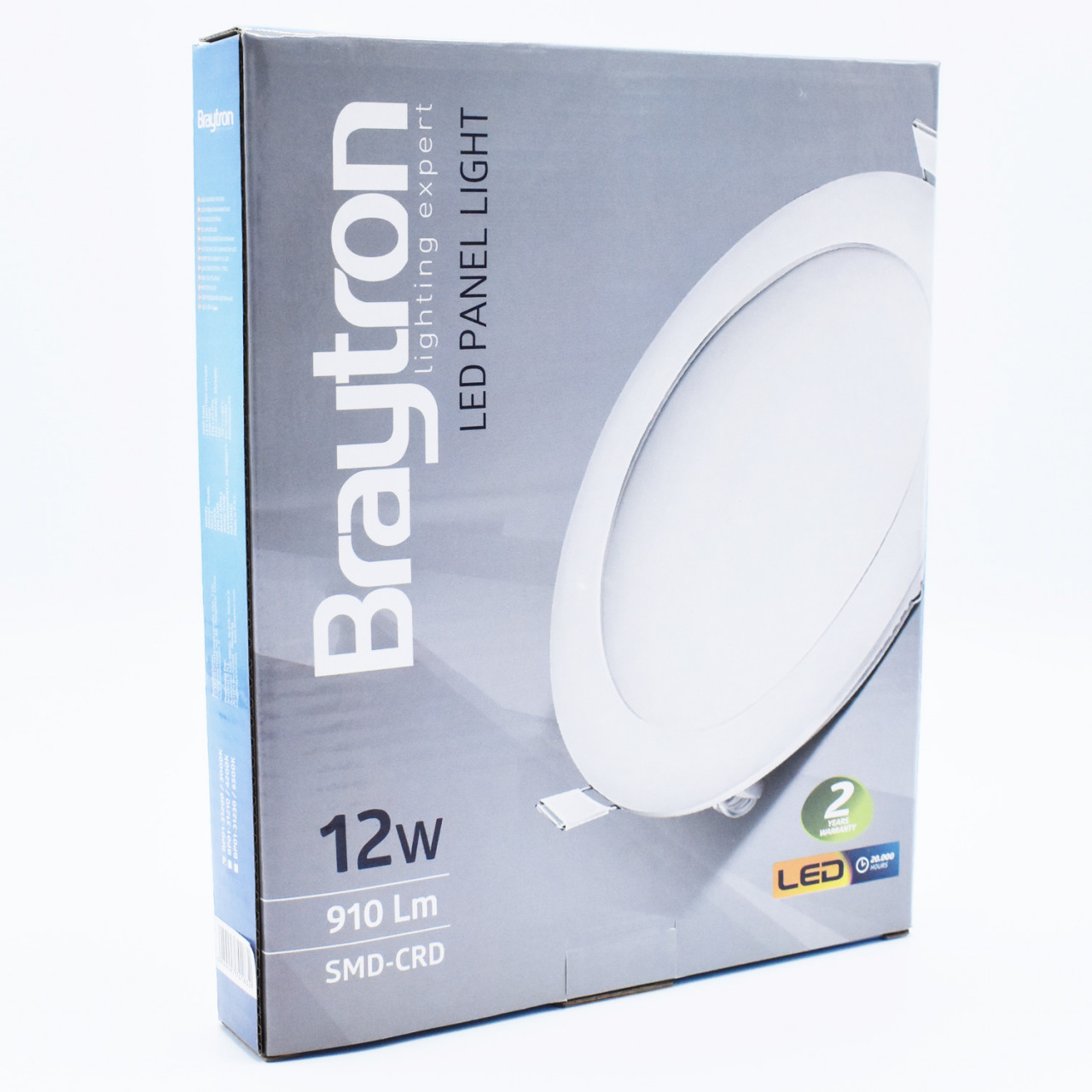 Spot LED BP01-31200, rotund, incastrat, 12W, 910lm, lumina calda, IP20, alb, Braytron