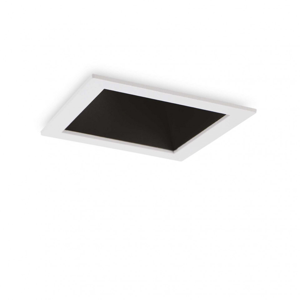 Spot LED Game 192352, patrat, incastrat, 11W, 1000lm, lumina calda, IP20, alb+negru, Ideal Lux