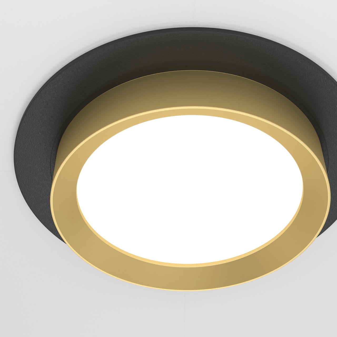 Spot LED Hoop incastrat 1xGX53, IP20, negru+auriu, rotund, Maytoni - 2 | YEO
