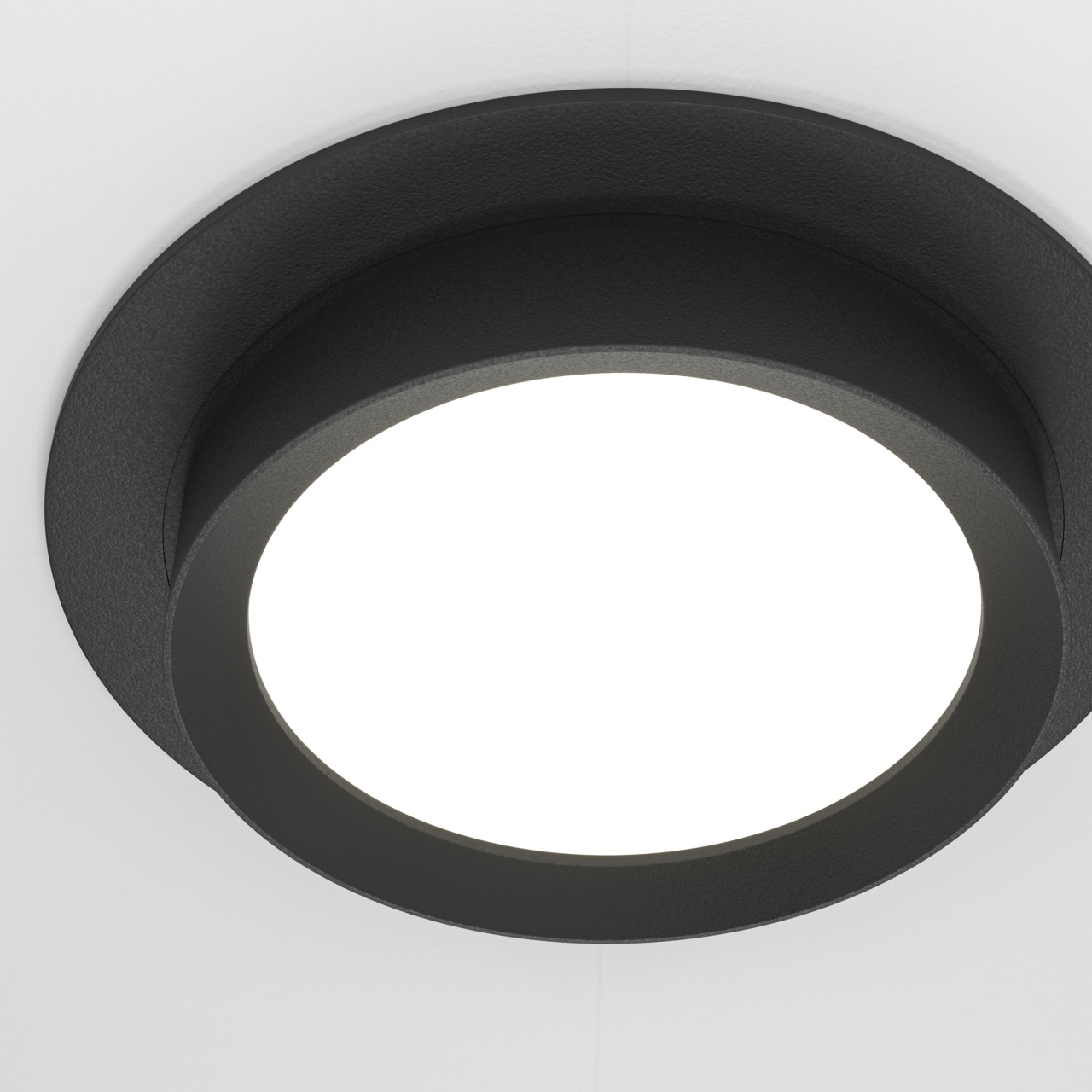 Spot LED incastrat Hoop, 1xGX53, diametru 11cm, aluminiu, IP20, negru, Maytoni - 1 | YEO
