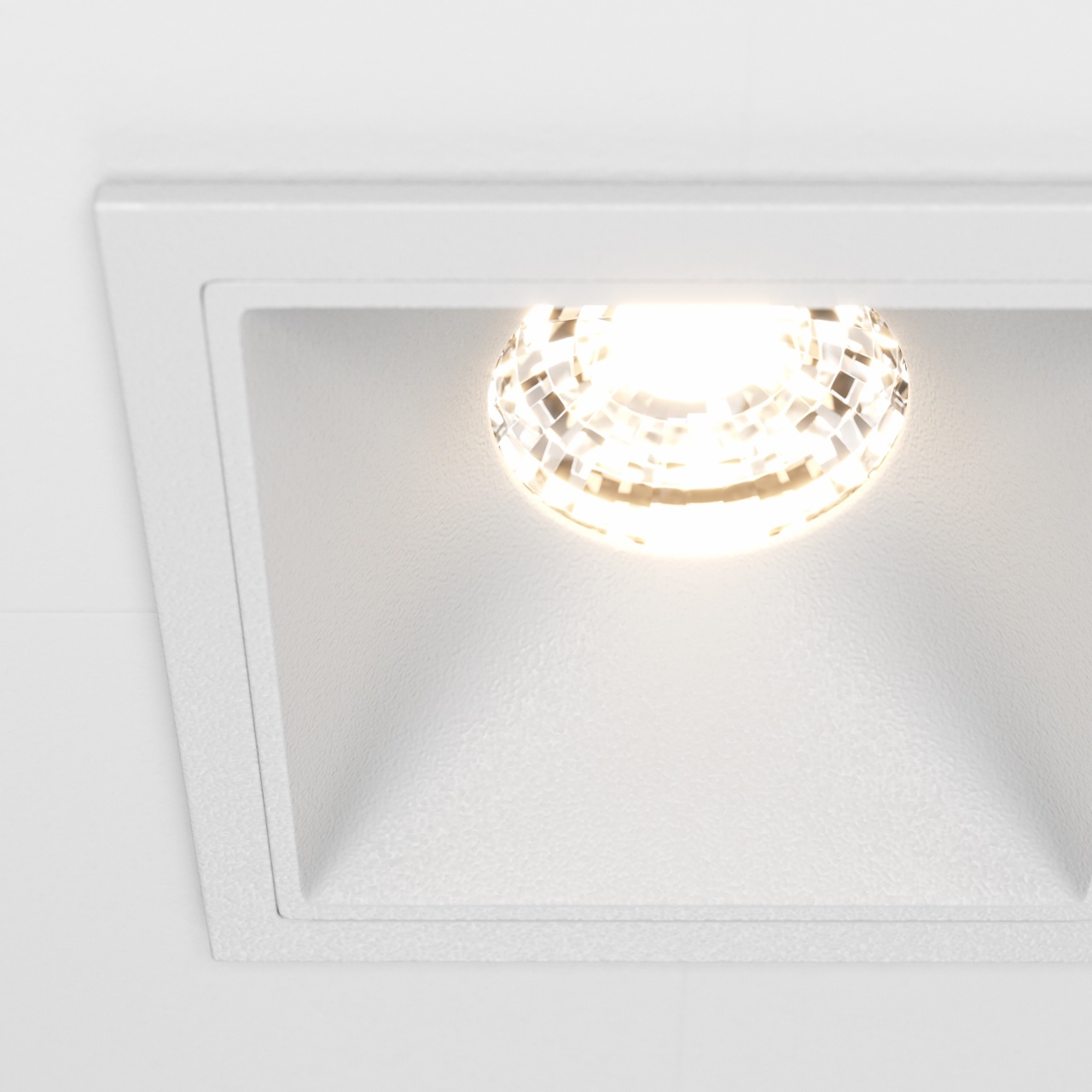 Spot LED incastrat Maytoni DL043-01-10W3K-D-SQ-W, 10W, 500lm, 3000K, IP20, alb, dimabil - 1 | YEO