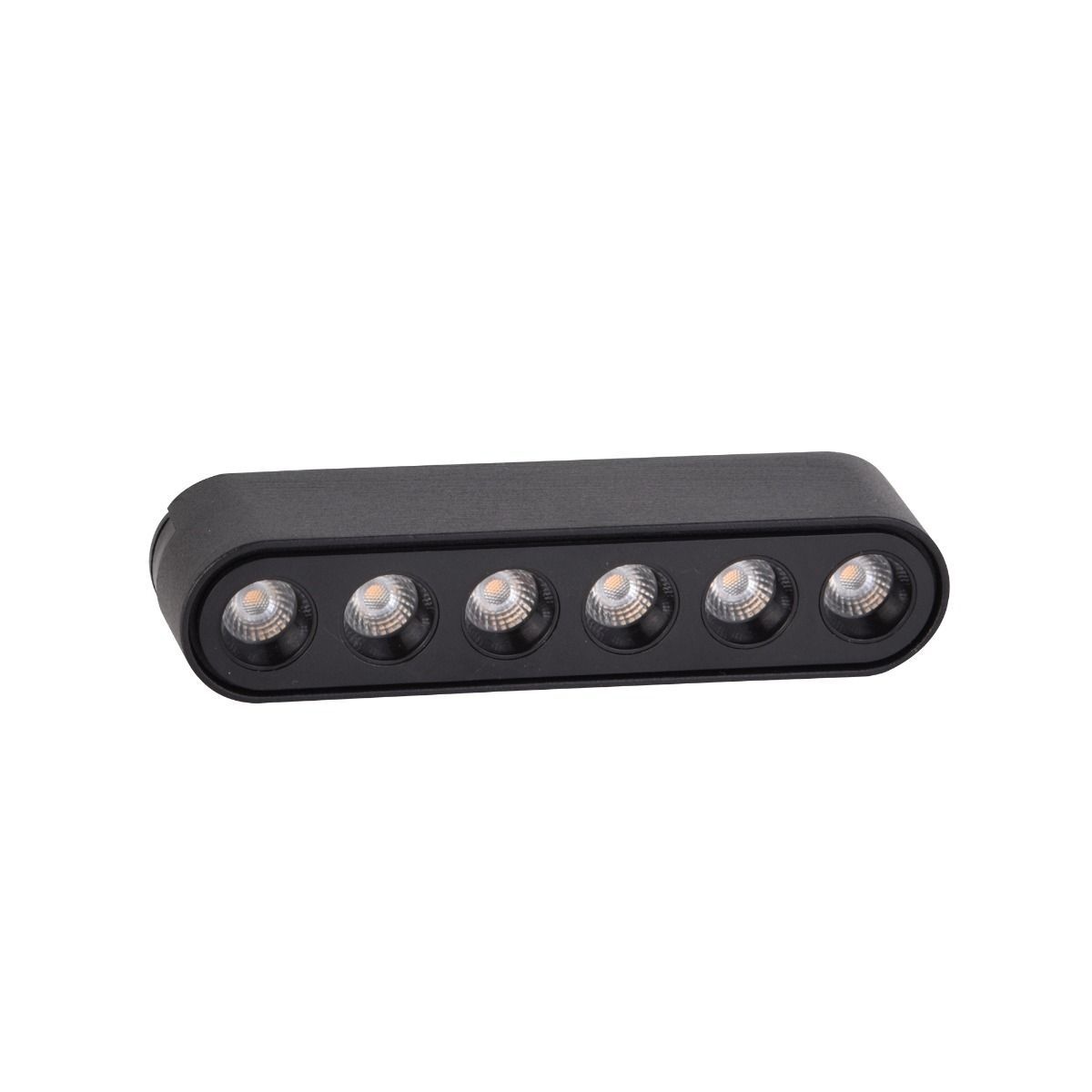 Spot LED pentru sina magnetica slim, liniar, 6W, lumina neutra(4000 K), negru, 640 lm, Klausen