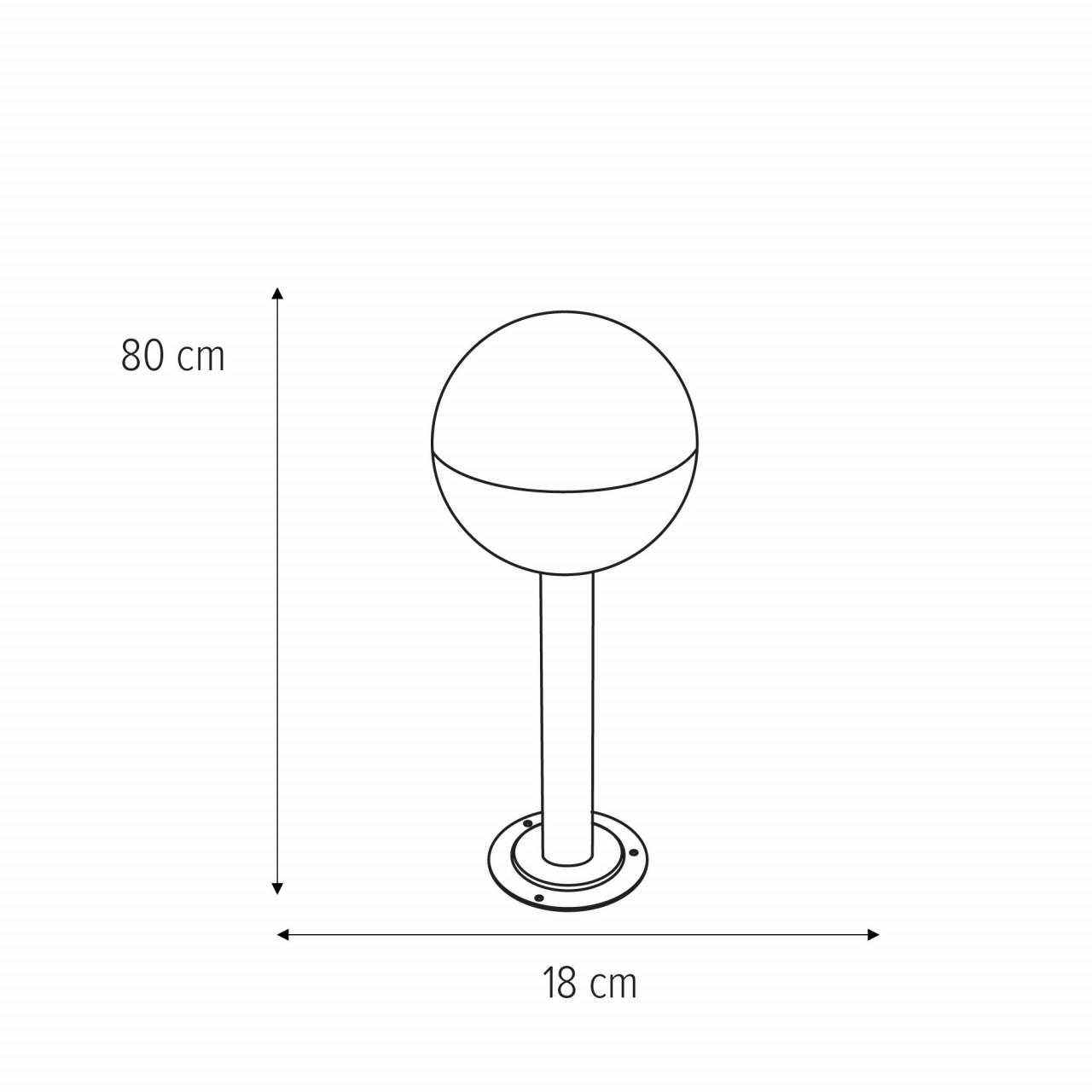 Stalp pentru exterior Kora, 1 bec, dulie E27, negru, Klausen