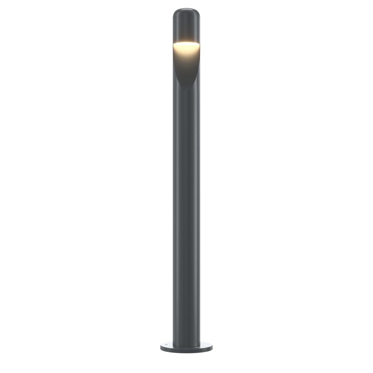 Stalp pentru exterior LED Hagen O423FL-L5GF, 5W, 200lm, lumina calda, IP65, grafit, Maytoni