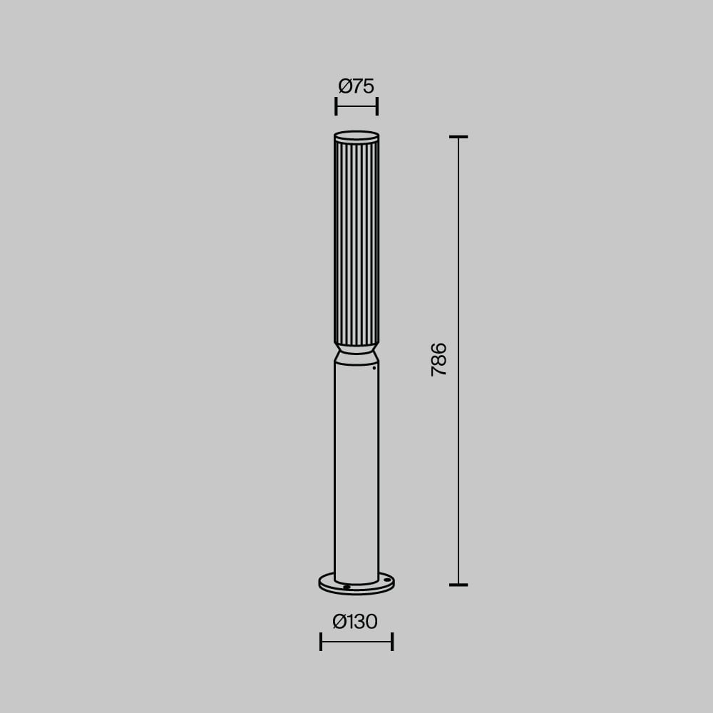 Stalp pentru exterior LED Lit O593FL-L12BR3K, 12W, 600lm, lumina calda, IP65, maro, Maytoni