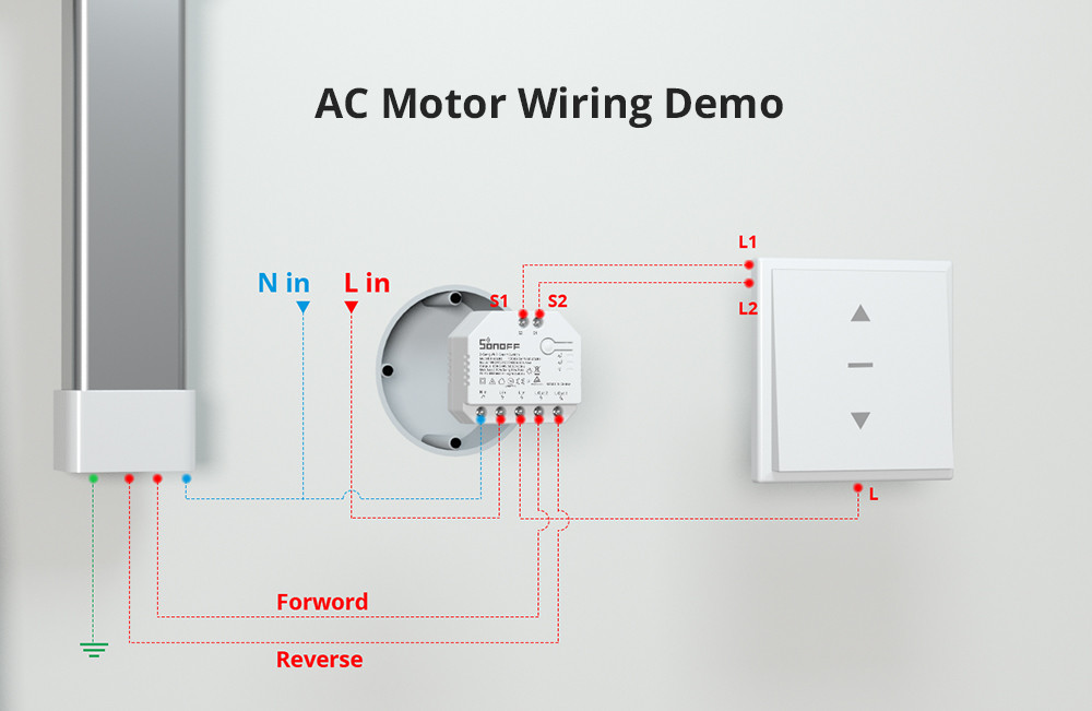 Switch Dual R3 Lite, 2 canale, control jaluzele, Sonoff