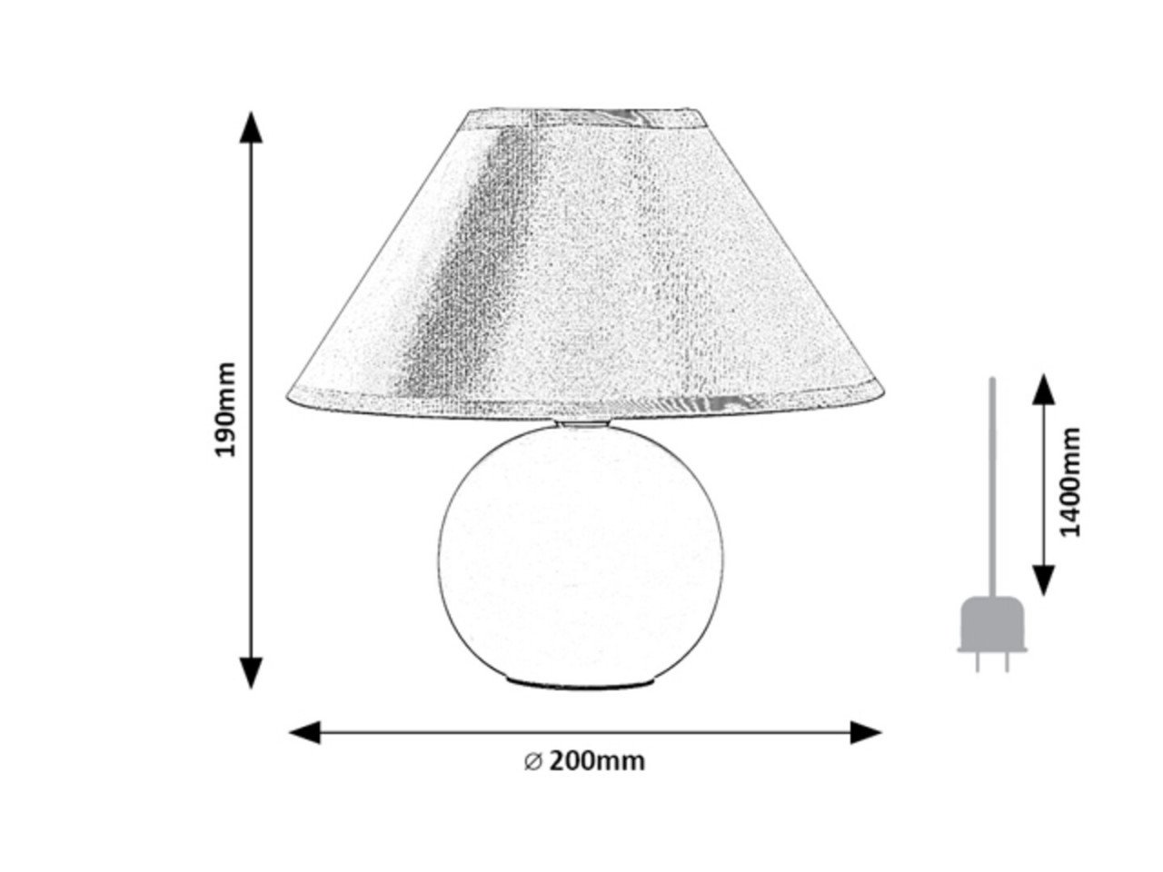 Veioza Ariel 2146, cu intrerupator, 1xE14, gri, IP20, Rabalux - 2 | YEO