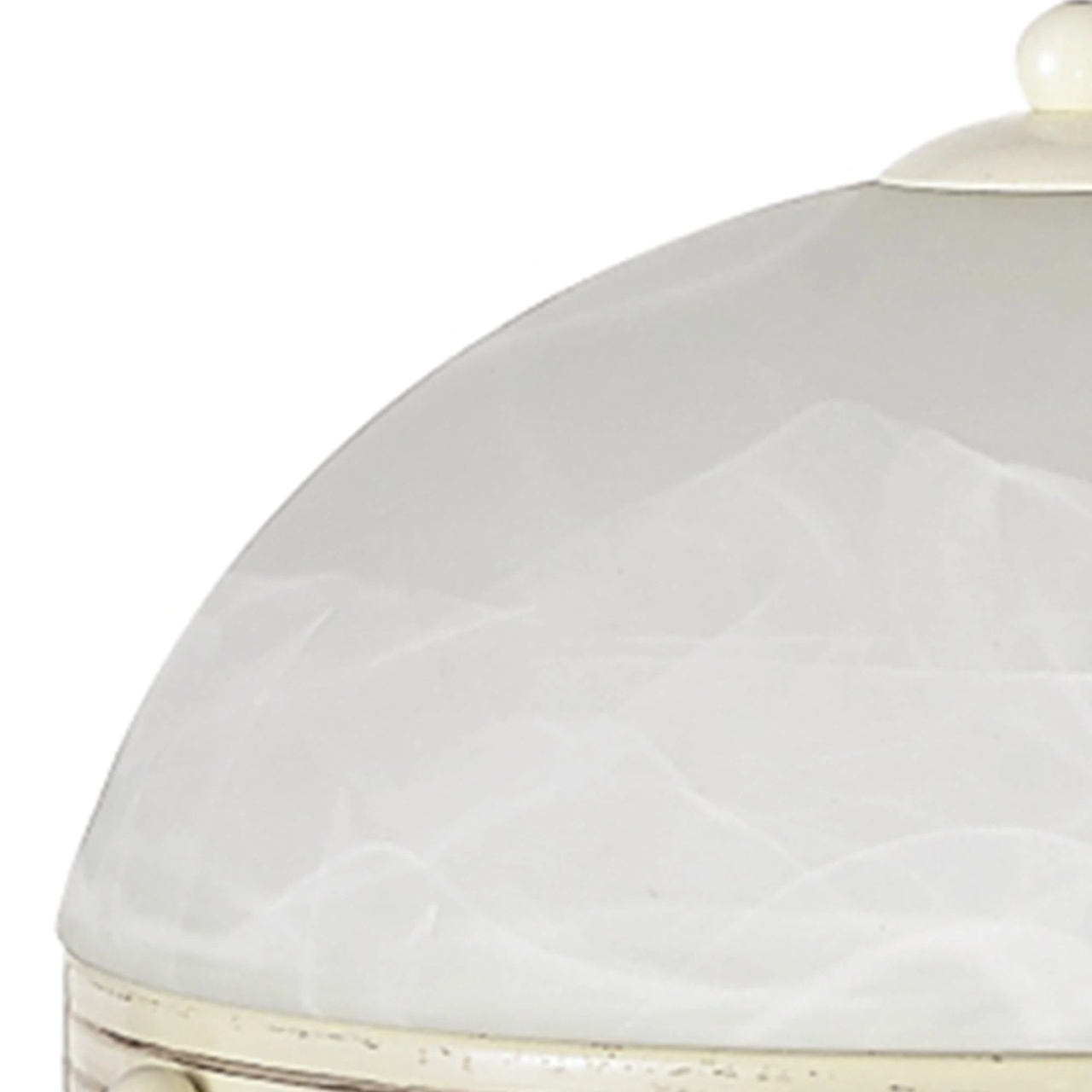 Veioza Vicenza KL6189, 1xE27, alb antic, metal + sticla, stil clasic elegant, Klausen - imagine 2