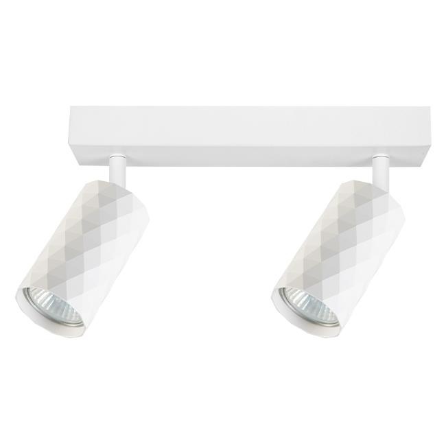Aplica de perete Glamour, 2xGU10, alb, design triunghiular, Masterled