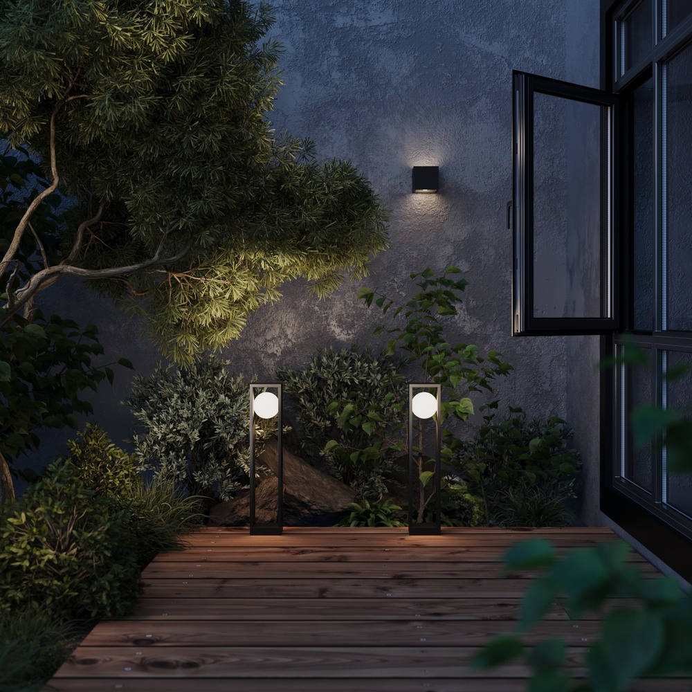 Aplica exterior Slate, 10W, lumina calda (3000K), IP65, grafit, Maytoni - imagine 6