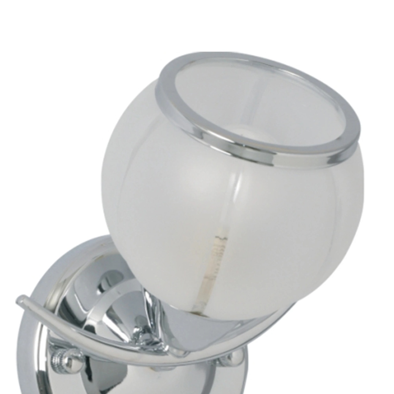 Aplica Gloria KL7172, 1xE14, crom alb, sticla, stil clasic, IP20, Klausen - imagine 2