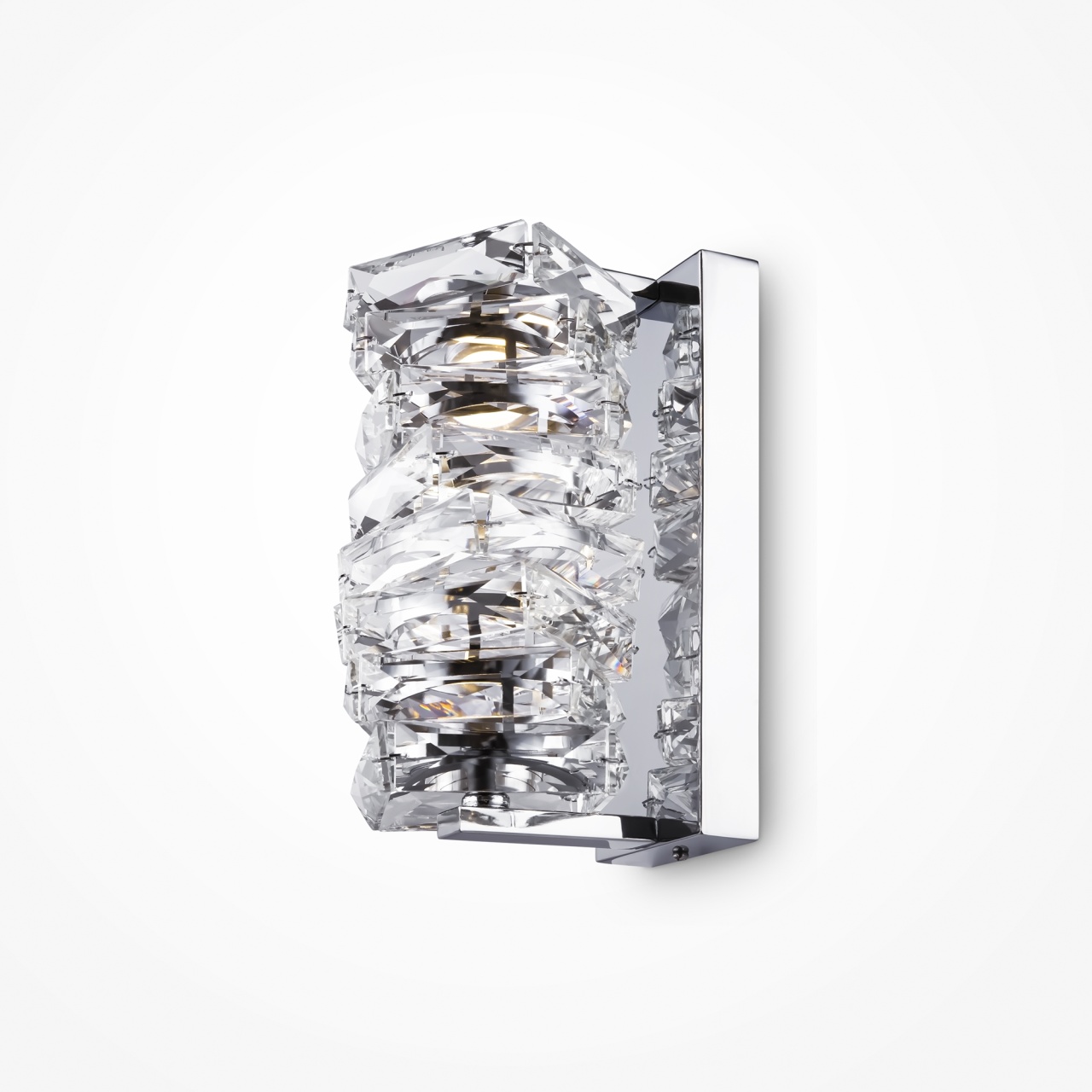 Aplica LED Coil MOD124WL-L6CH3K, 6W, 300lm, lumina calda, IP20, crom+transparenta, Maytoni