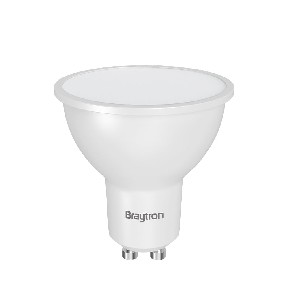 Bec led GU10 7W (75W), 580 lm, 110 grade, lumina rece (6500K), mat, Braytron