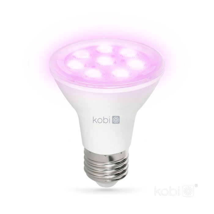 Bec LED pentru cresterea plantelor 7W PLANTY B, E27, lumina roz 1200K, alb, Kobi Design