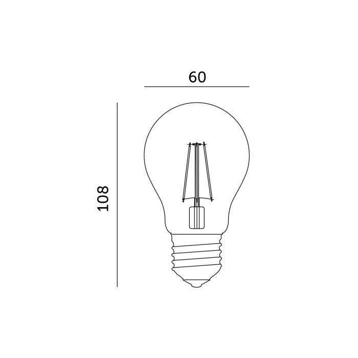 Bec led pentru cresterea plantelor, 8W, E27, filament