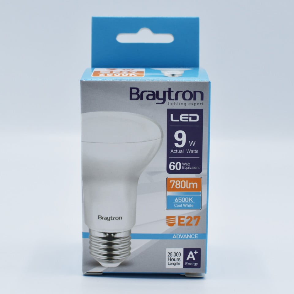 Bec led R63 9W (60W) Braytron, E27, 780lm, lumina rece (6500K), clasa energetica F - 2 | YEO