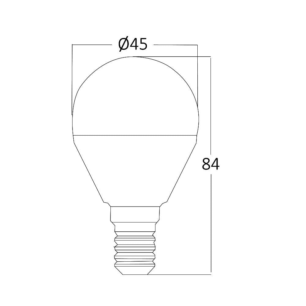 Bec led sferic 5W(35W), dulie E14, forma C37, lumina neutra(4000 K), Braytron - 3 | YEO