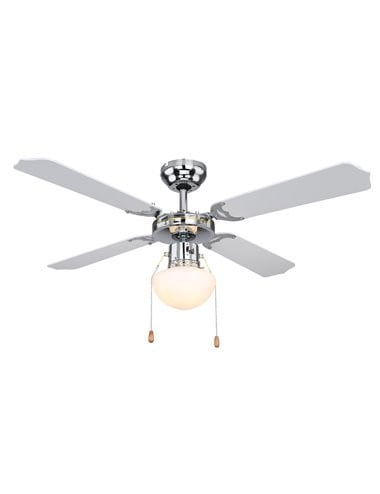 Candelabru Champion 0309CSW, cu ventilator, 1xE27, crom+negru, IP20, Globo - 1 | YEO