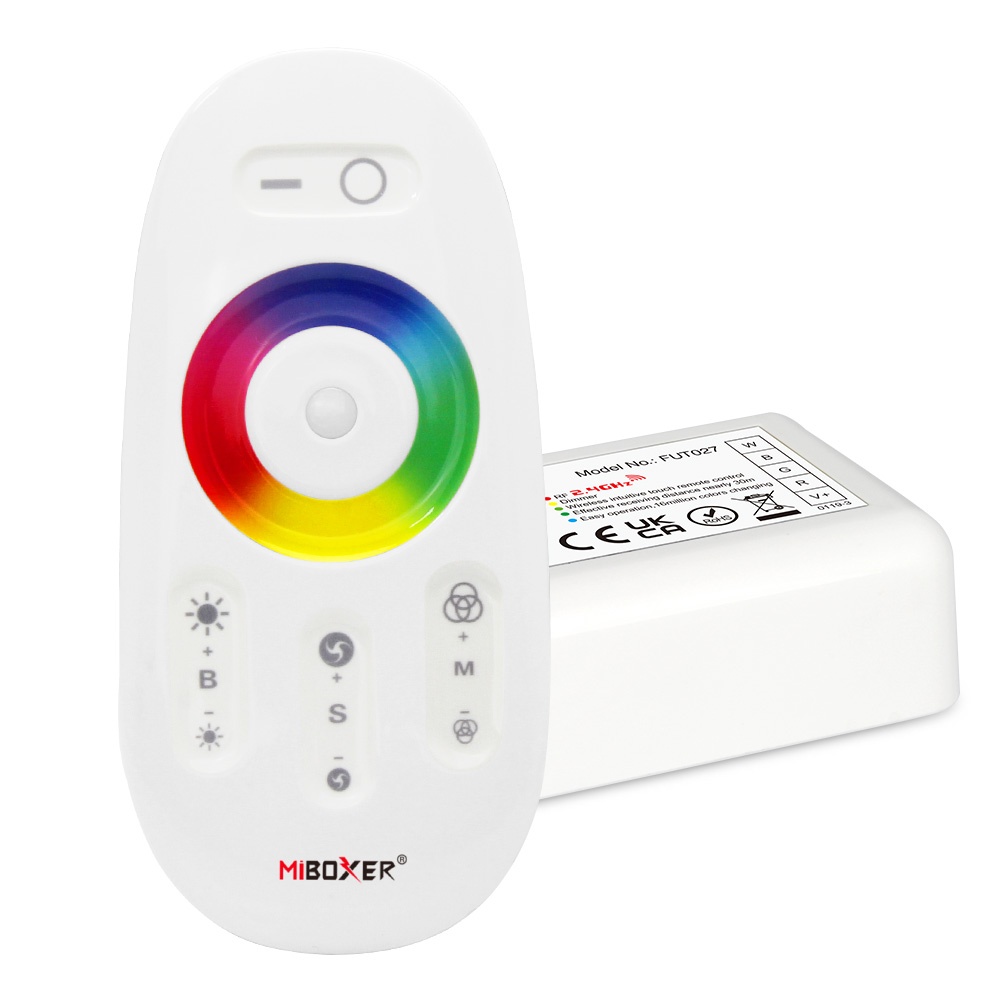 Controller + telecomanda banda led RGBW touch, 12-24V, 10A, Miboxer