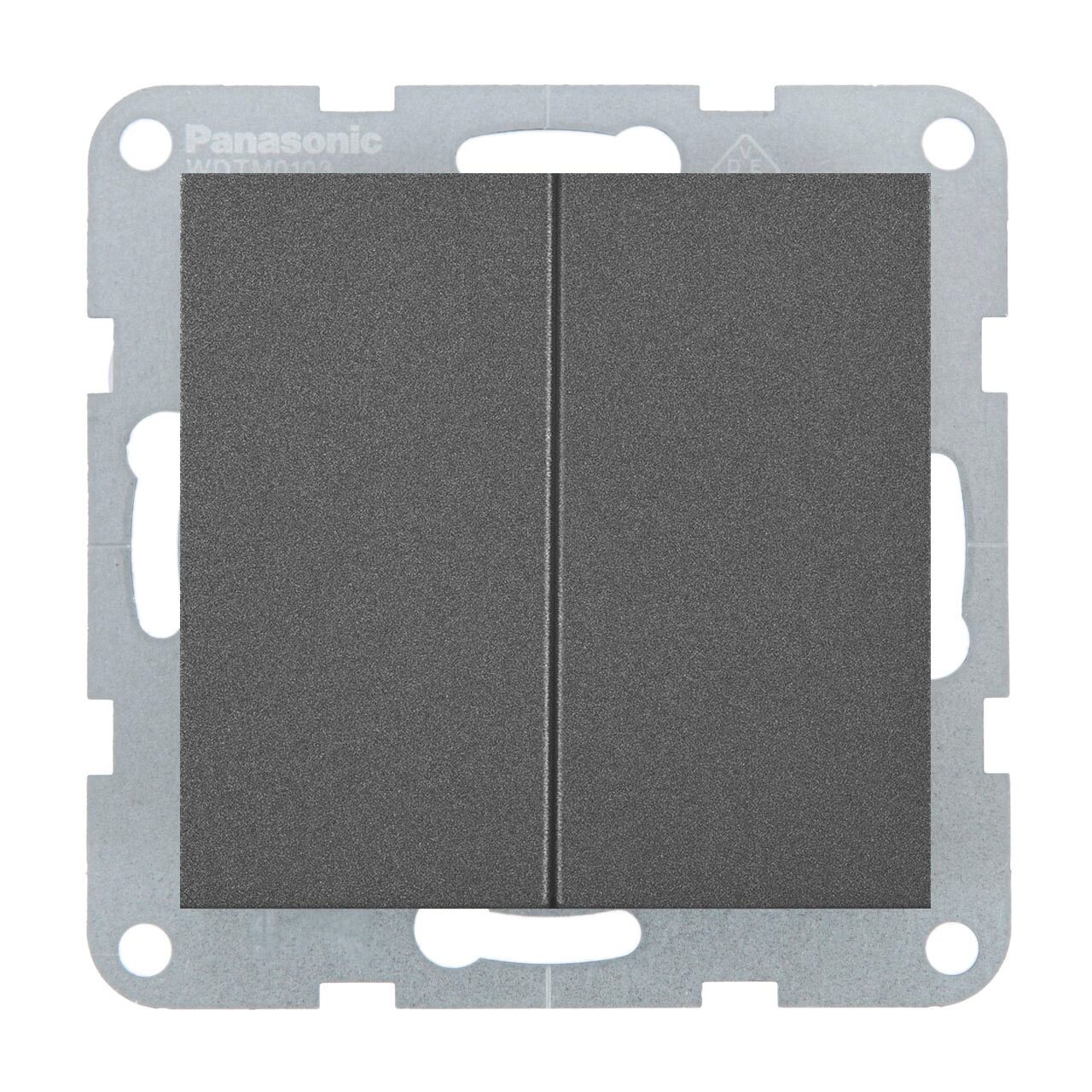 Intrerupator dublu 10A, IP20, Grafit, Panasonic Karre Plus 55