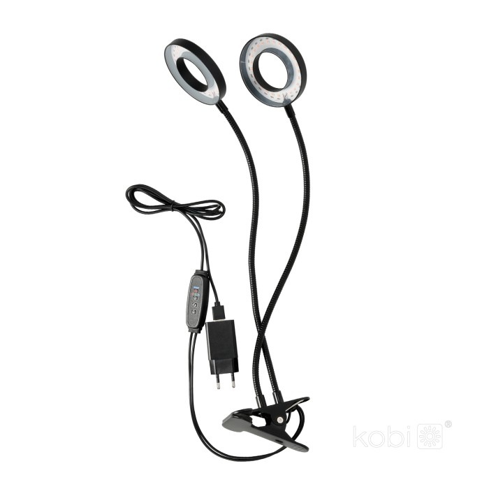 Lampa pentru cresterea plantelor Vitaro Ring, 8W, 2 brate ajustabile, dimabil, temporizator, Kobi Design - 3 | YEO