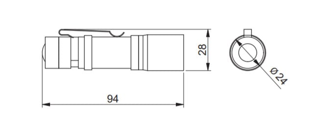 Lanterna LED 3W, 200 lm, 4 nivele de intensitate a luminii, lumina rece(6400 K), IP44, alimentare cu 1 baterie AA(neinclusa) GTV