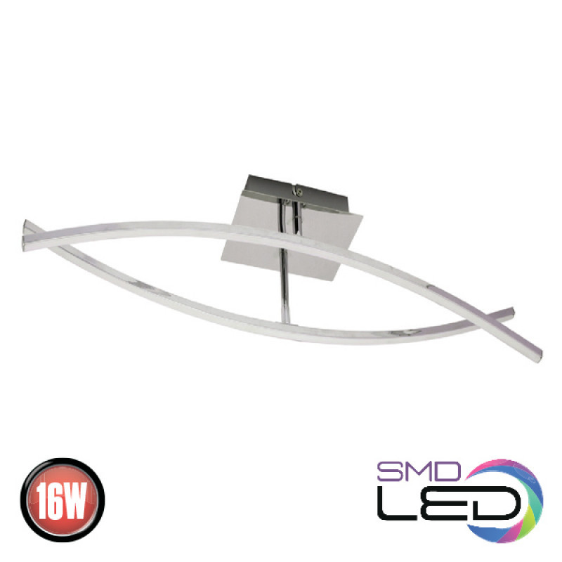 [Lichidare stoc]Plafoniera LED Orient 019-016-0016, 16W, 1200lm, lumina neutra, IP20, crom, Horoz Electric