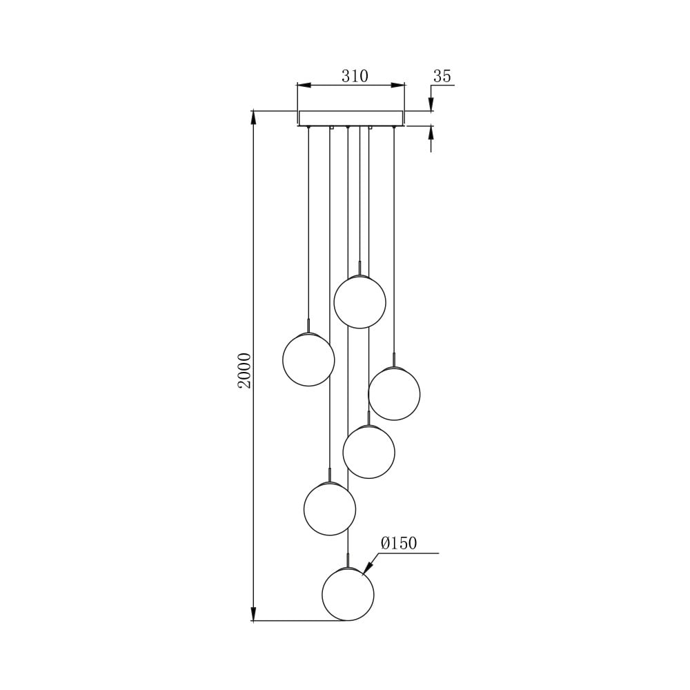 Lustra BR-BV01-00036, 6xG9, aurie+crom, IP20, Braytron