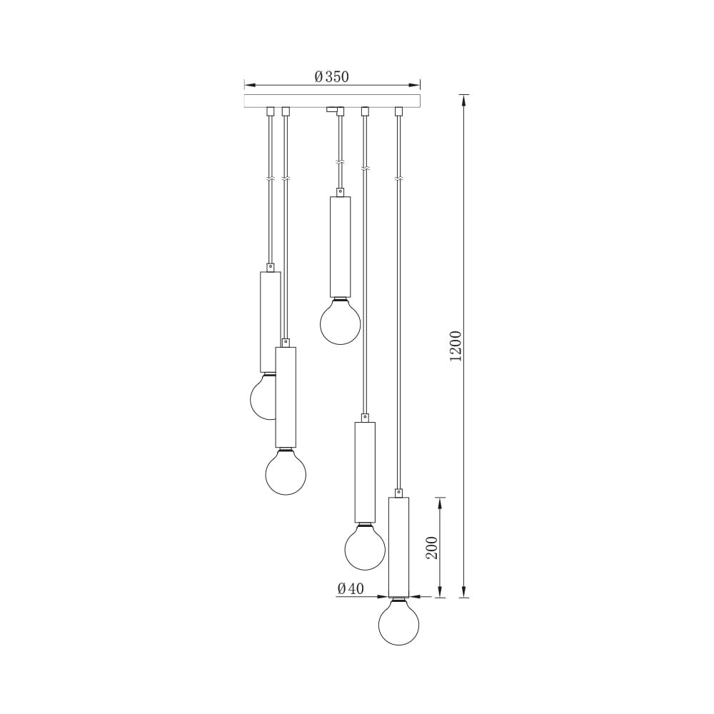 Lustra BR-BV04-00045, 6xE27, neagra, IP20, Braytron - 3 | YEO