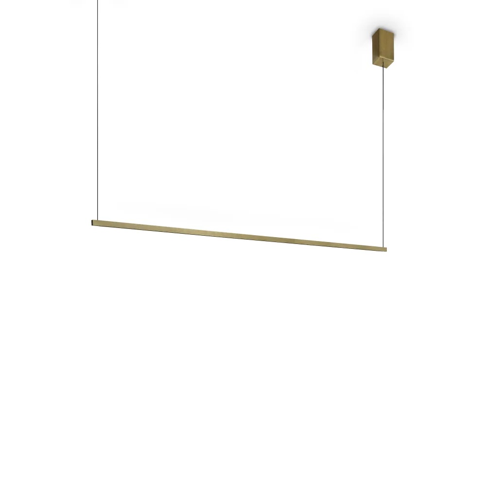 Lustra LED Essence Square 19W, lumina calda (3000 K), 1410lm, IP20, auriu, Ideal Lux