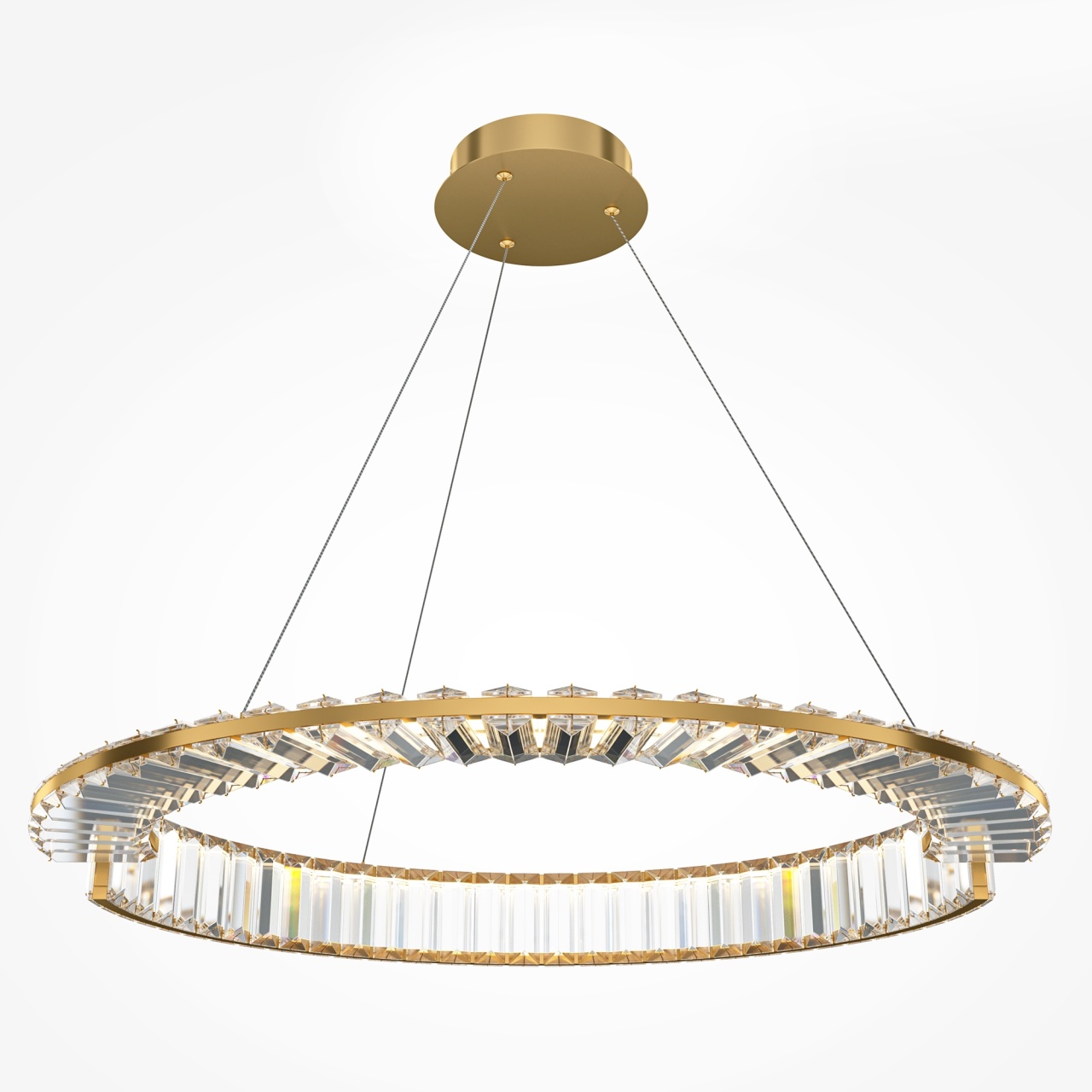 Lustra LED Krone P097PL-L36G4K, 36W, 2400lm, lumina neutra, IP20, aurie+transparenta, Maytoni